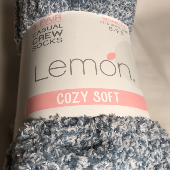 LEMON 4 PAIRS COZY SOCKS - Picture 4 of 9